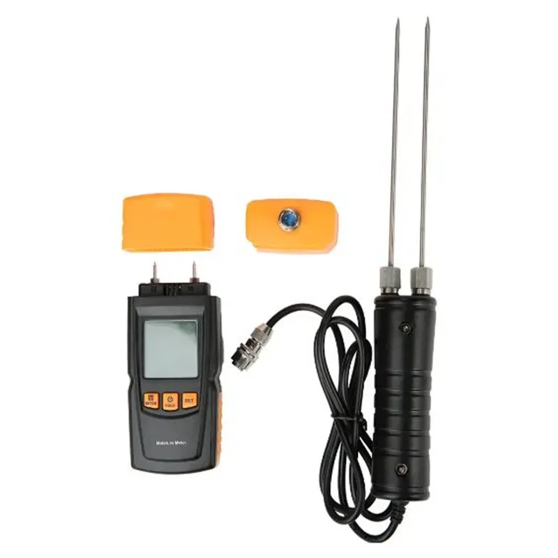 Portable GM620 Digital Wood Moisture Meter 2~70% Humidity Tester Double Testing Probe Timber Damp Detector Moisture Detector