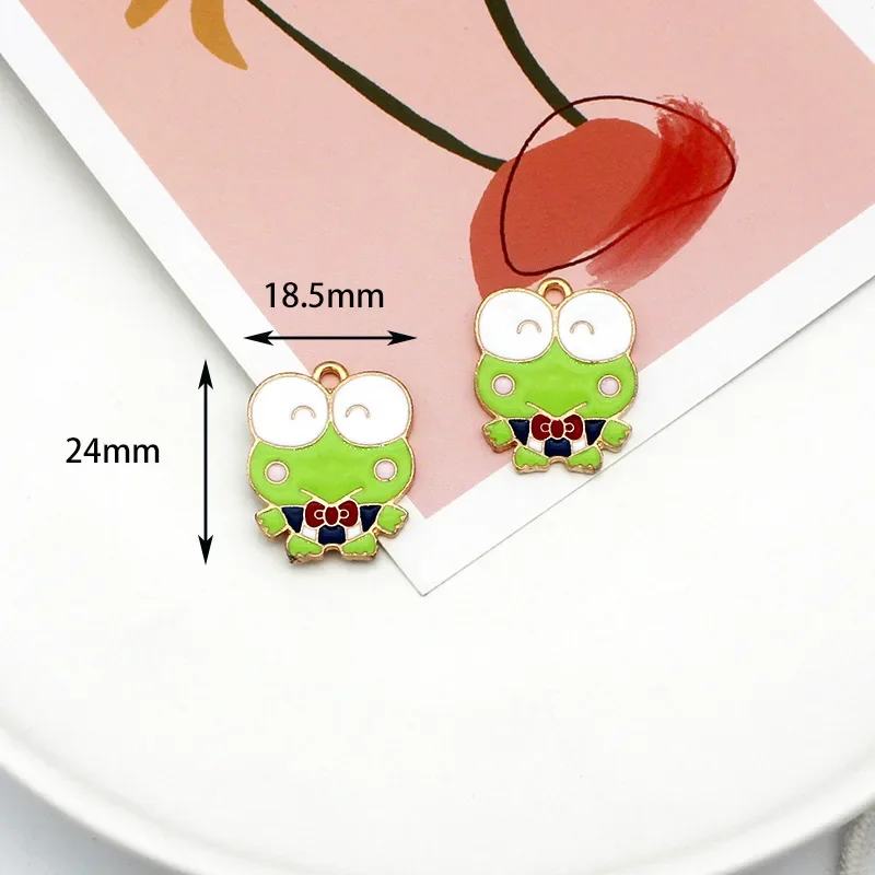 10PCS Cartoon Kuromis BAD BADTZ-MARU Melodys DIY Jewelry Accessories Alloy Drip Oil Necklace Accessories Bracelet Pendant