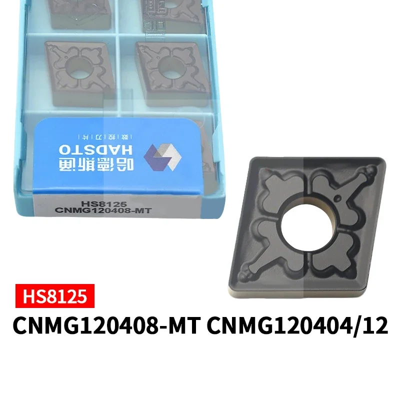 

10 шт. Оригинальные твердосплавные токарные пластины HADSTO CNMG120408-MT CNMG120404-MT CNMG120412-MT HS8125, режущие лезвия для стали, для станков с ЧПУ