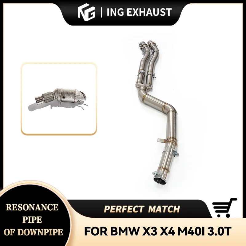

for BMW X3 X4 M40I 3.0T Stainless steel midpipe + downpipe exhaust system performance upgrade car accessories