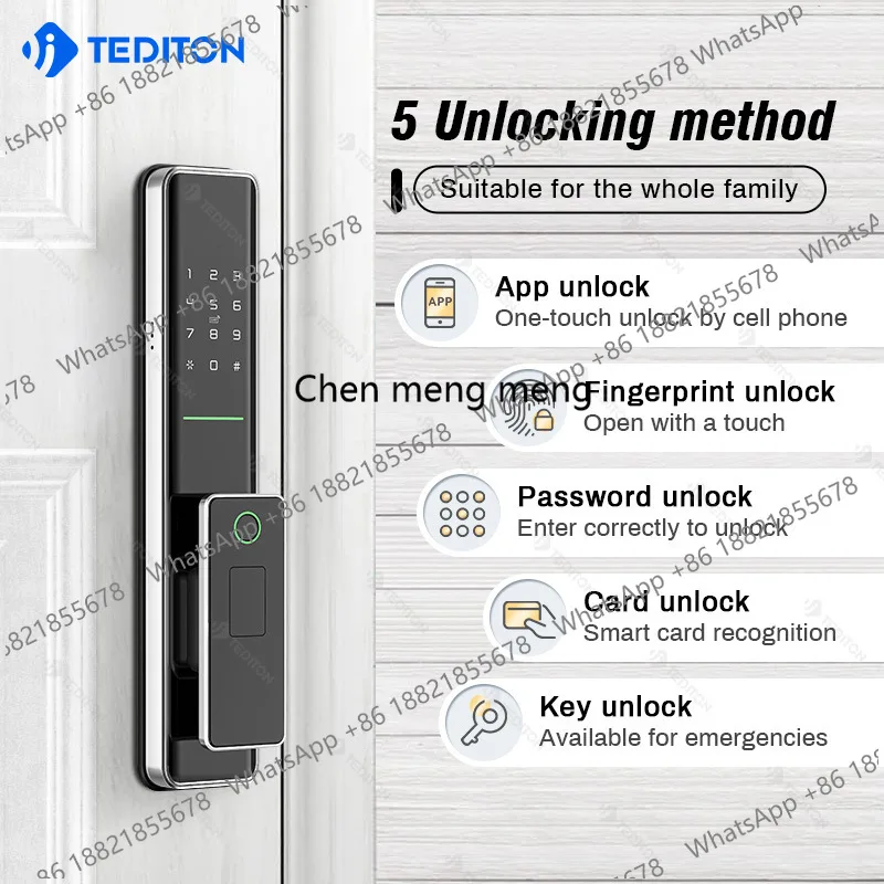 Automatic anti-theft door lock graffiti visual cat eye smart lock remote unlocking fingerprint