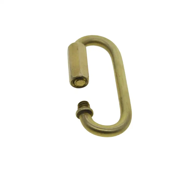 Sólido bronze Oval Parafuso Bloqueio Mosquetão, Heavy Duty Mosquetão, escalada Barco Cadeia, Conector, Quick Link, EDC FOB, M4, M5