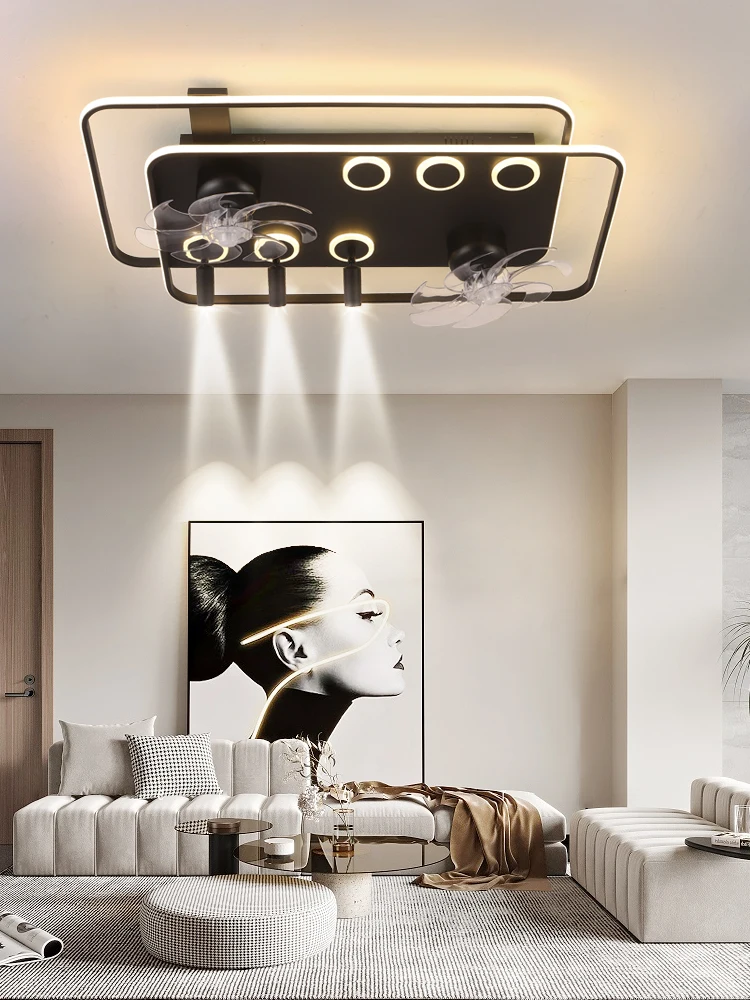 

Light Fan Ceiling Dining room Living Room Home Intelligent LED Fan Light bladeless fan light