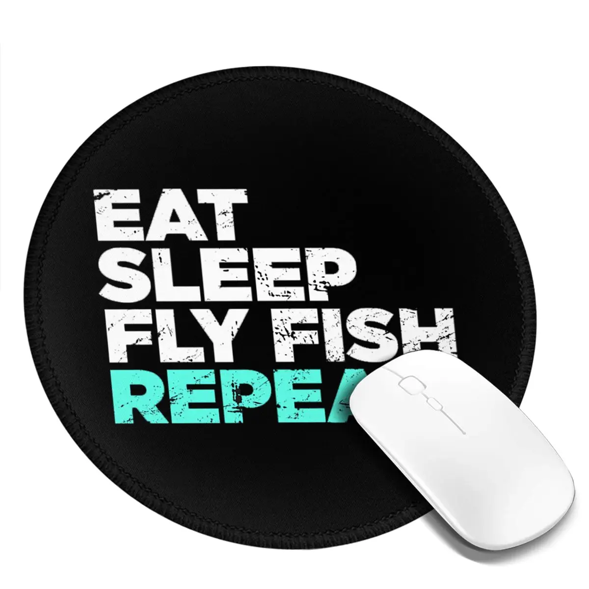 

Eat Sleep Fly Fish Fly Fishing Graphic Round Mouse Pad Computer Keyboard Mouse Mat Gamer Laptop Desk Mat