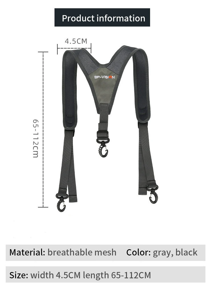 Outdoor Hiking Bag Shoulder Strap Fishing Bag Adjustable Shoulder Strap Breathable Camping Accessories Running Adjustable Buckle