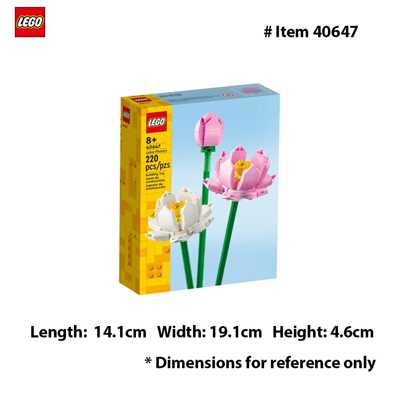 LEGO 40647 Lotus Flowers Building Kit, Artificial Flowers for Decoration, Idea,  Building Toy for Girls and Boys Ages 8 and Up