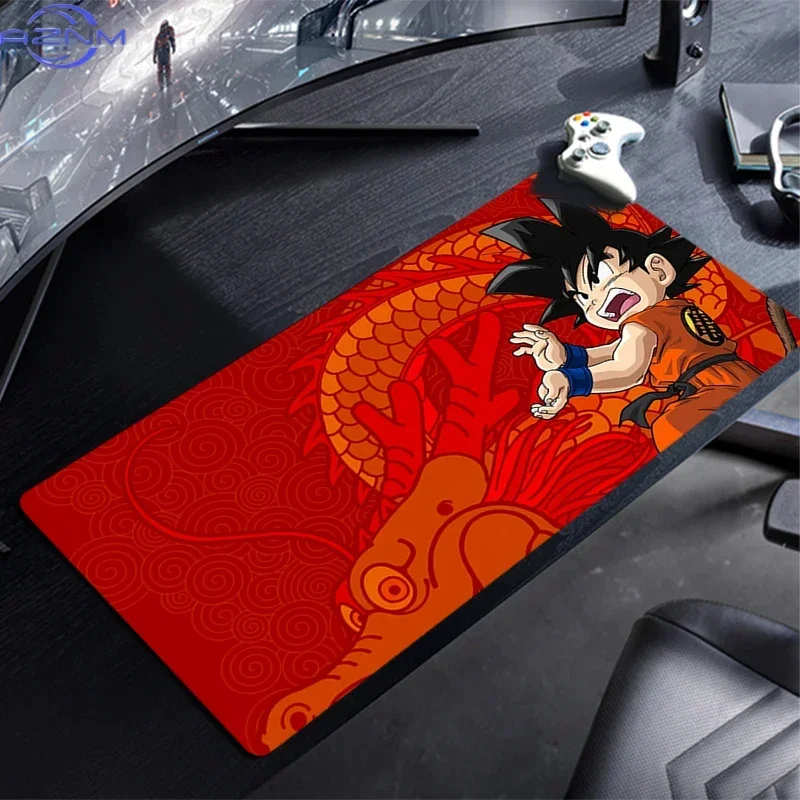 Dragon Ball Kid Goku Red Shenron Anime Mouse Pad, Rubber Non Slip Gaming Desk Mat, Traditional Chinese Dragon Pattern HD Print M
