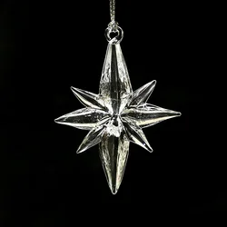 Different Shape Clear Murano Glass Ice Pendant Ornament Christmas New Year Wedding Holiday Party Hanging Decoration Accessories