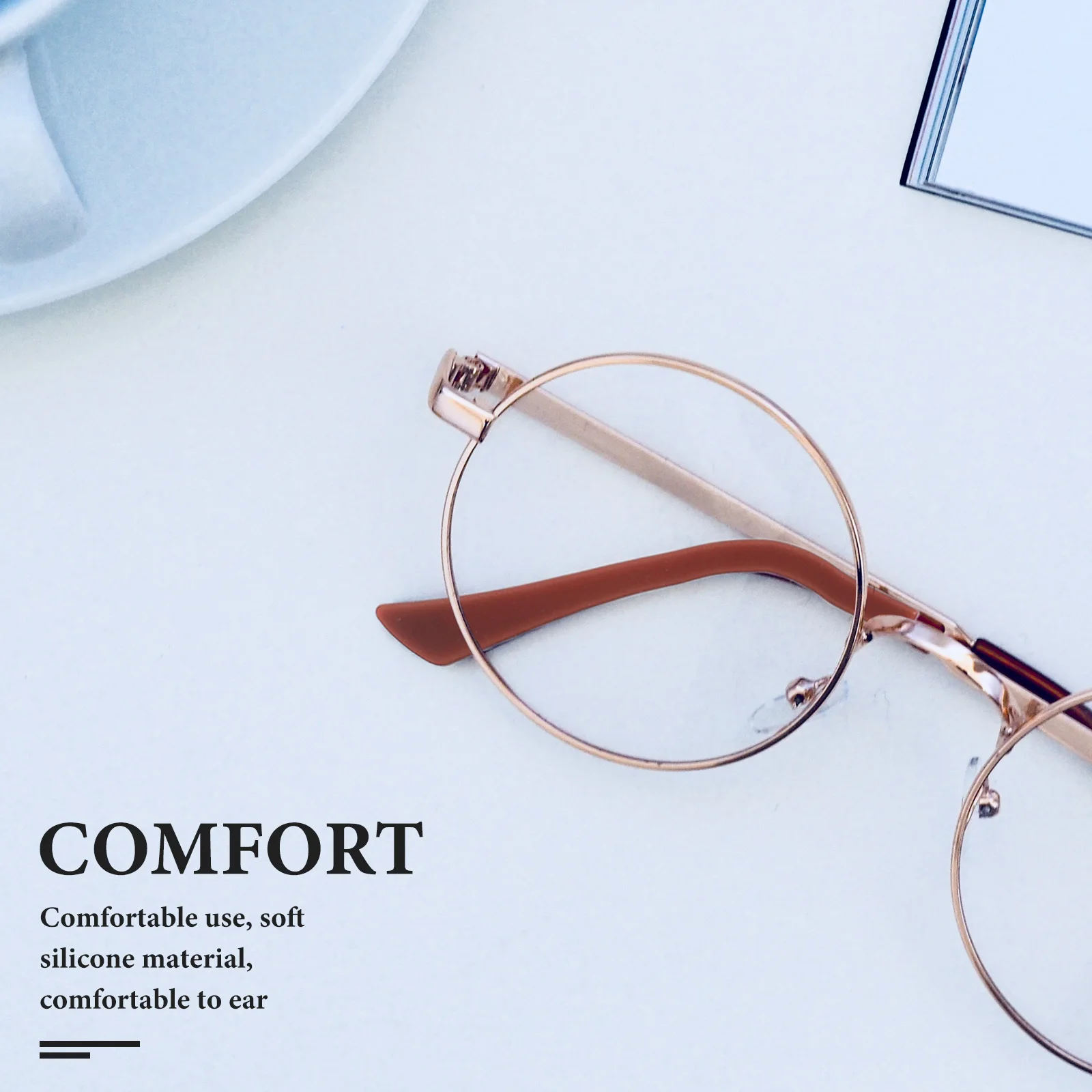 

10Pairs Silicone Eyeglass Temple Grips Anti Slip Comfortable Fit Universal Size Soft Ear Cushions for Glasses Eyeglass