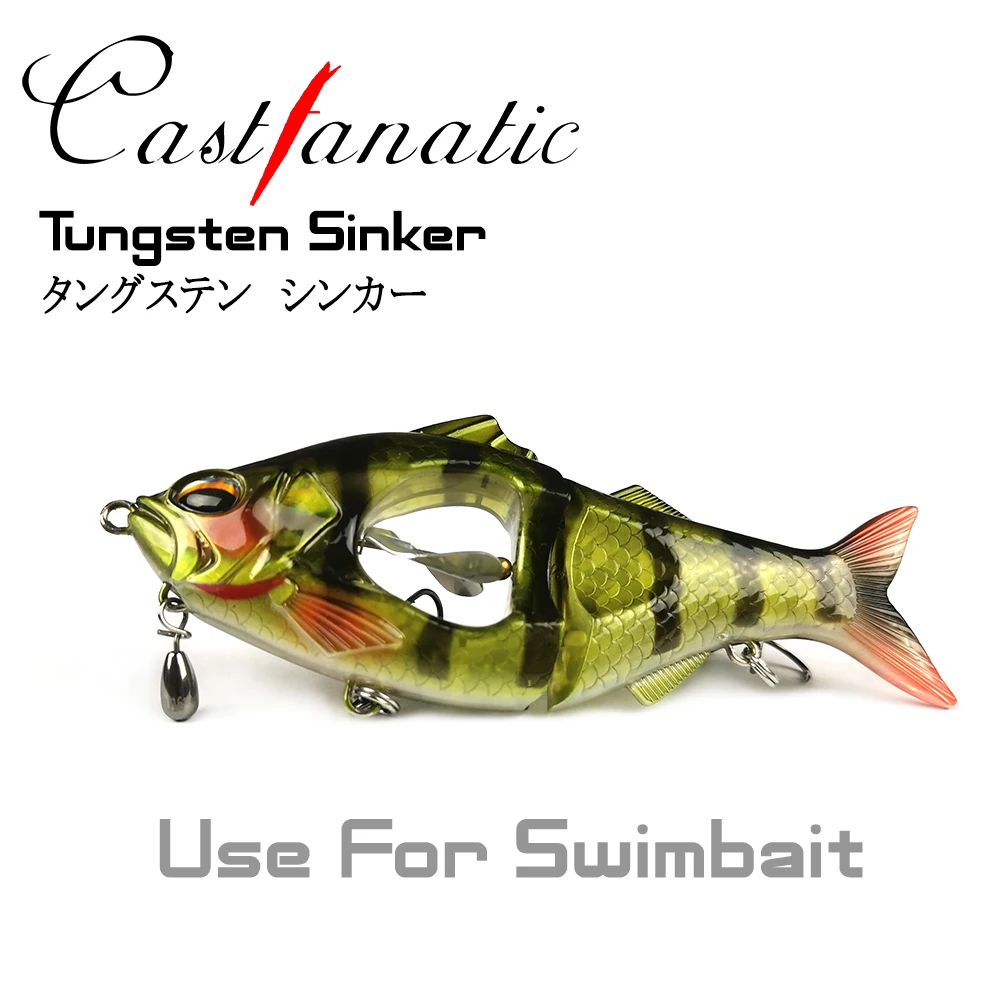 Castfanatic 1.8g-21g Tungsten Drop Shot Weights Sinkers Hook Connector Line Fishing Weight Sinker For Bass  Fishing Accessories