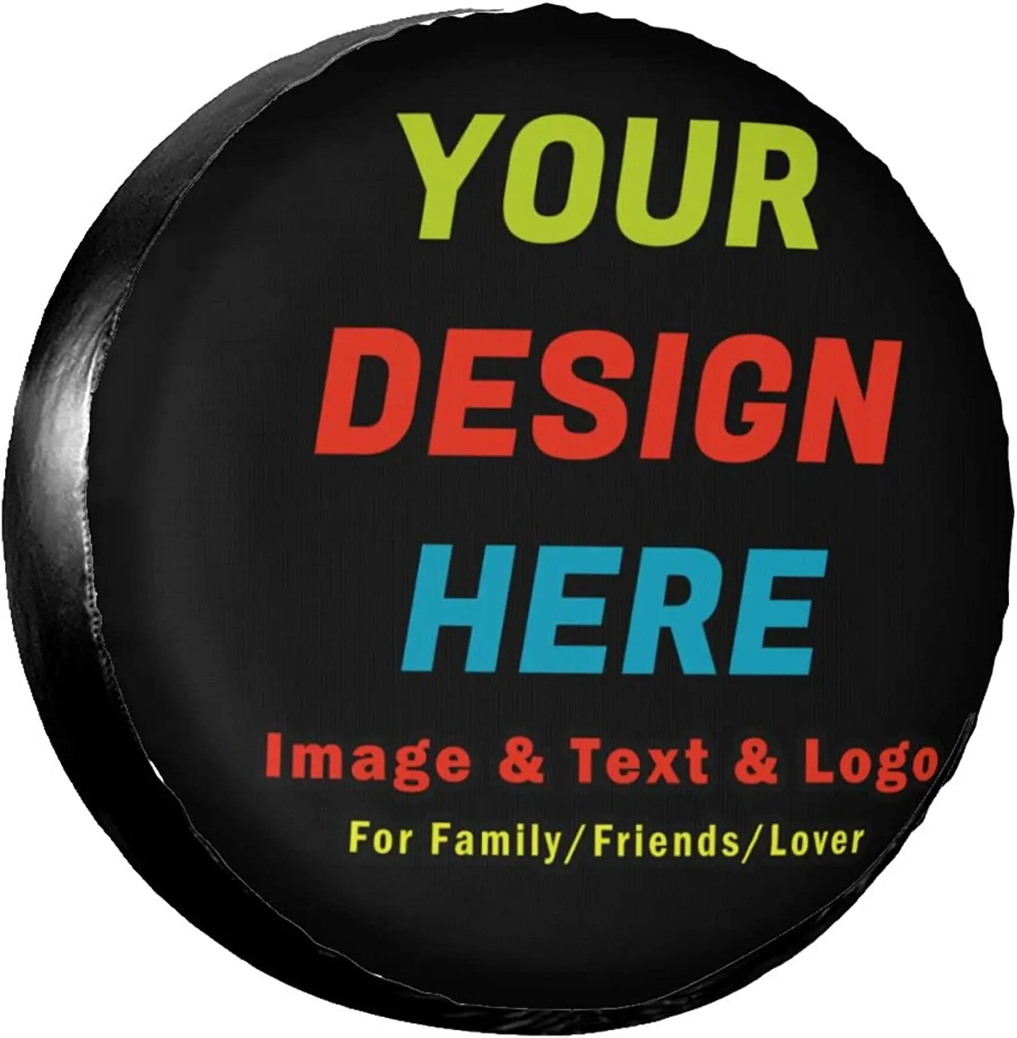 Custom Spare Tire Covers Personalized Tire Cover with Photos Text Waterproof Dust Proof for Camper Truck Travel RV SUV