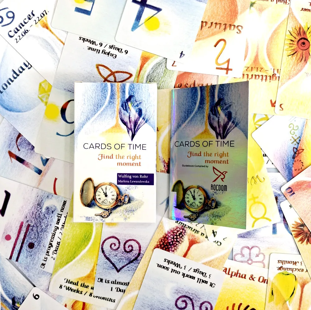 

12x7cm Cards Of Time Find The Right Moment Oracle A Tarot English Visions Divination Edition Deck Borad Games With Guidebook