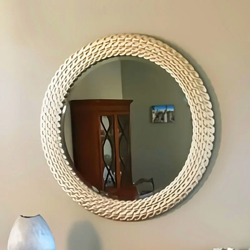 Shower Mirror Vintage Bathroom Based Mirror Outdoor Living Room Handicraft N Makeup Espelhos De Paredes Home Decorations GY50DM