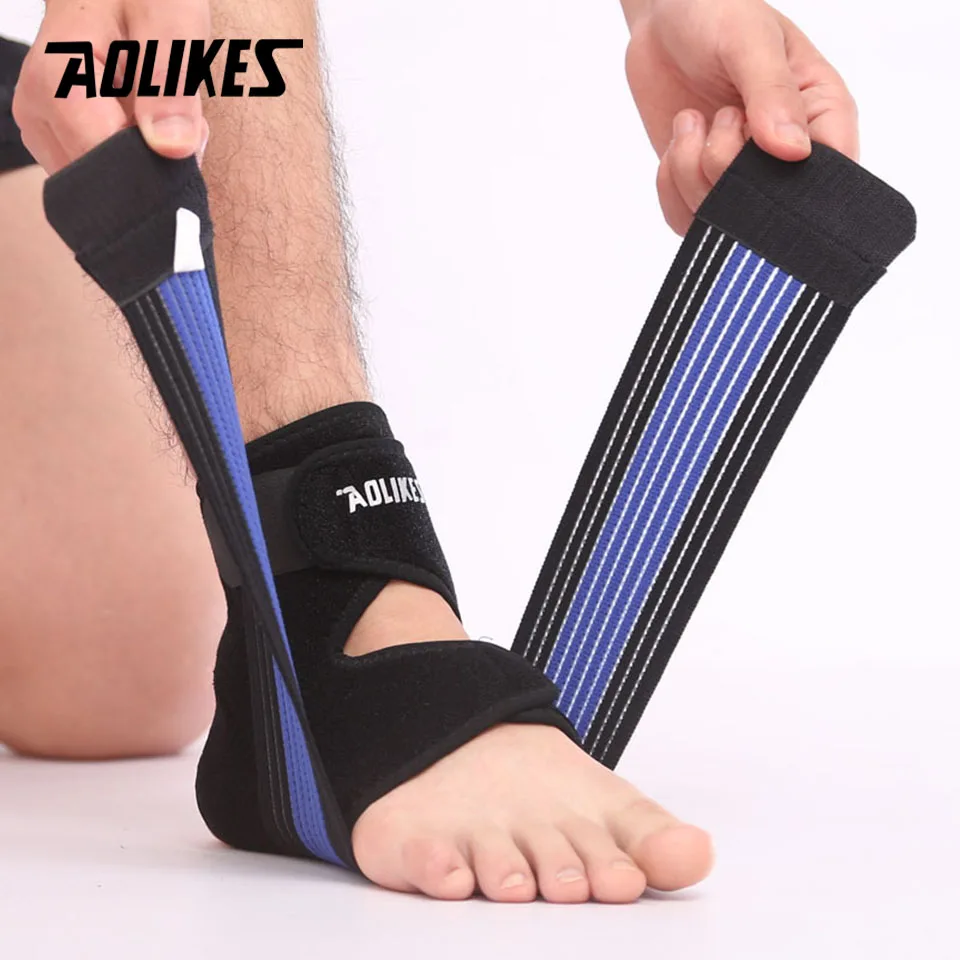 AOLIKES 1 Pcs Professional Ankle Support  Adjustable Elastic Anti Sprain Ankle Protector Sport Fitness Ankle Guard Bandage