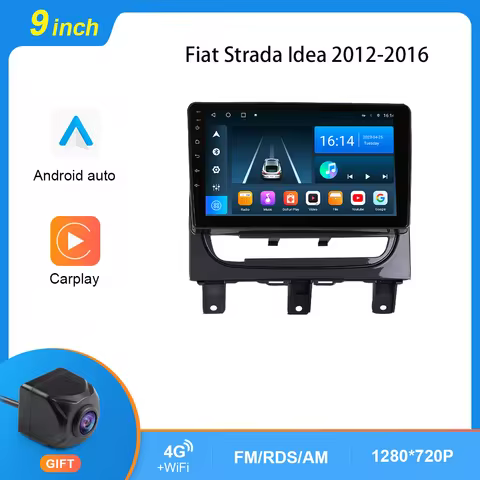 Car Stereo For Fiat Strada Idea 2012-2016 Multimedia Radio Android GPS Navigation Carplay 4G WIFI Camera DSP 2Din NO DVD