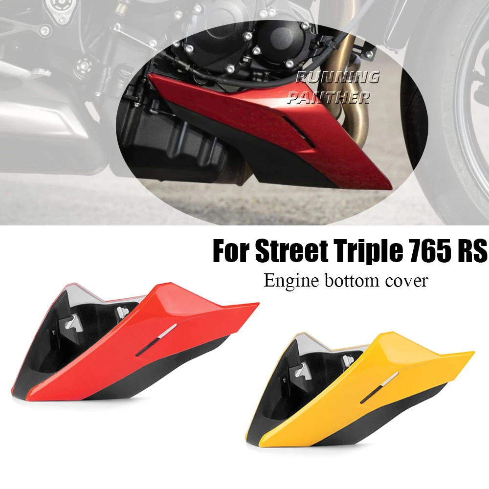 

New For Street Triple 765 RS R 765RS 765R 2023 2024 Motorcycle Engine Lower Spoiler Body Fairing Protector Guard Chassis Shield