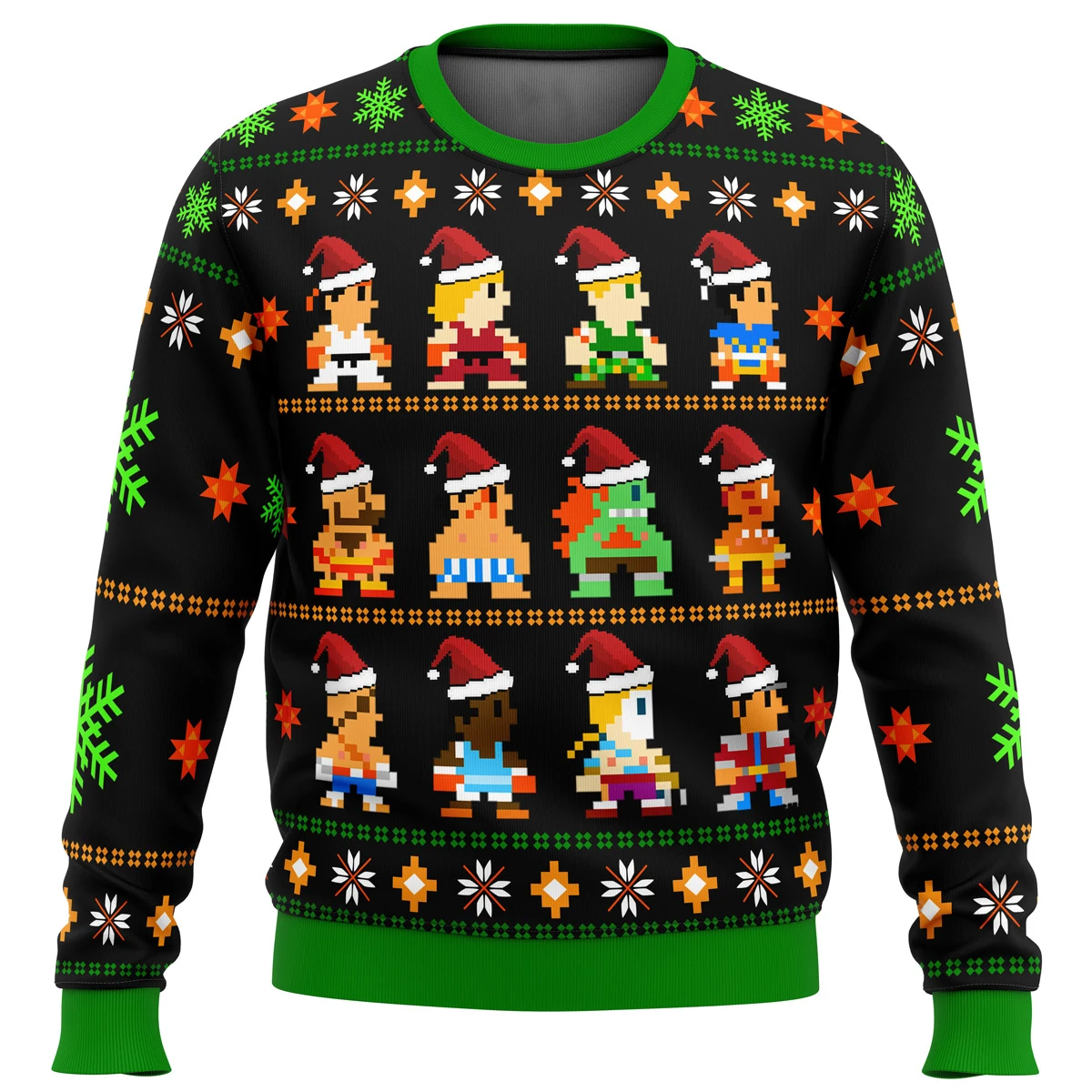 Street Fighter Classic Collection Ugly Christmas Sweater Gift Santa Claus Pullover Men 3D Sweatshirt And Top Autumn And Winter