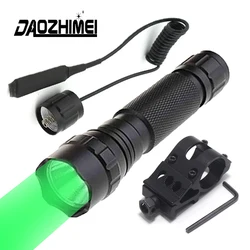 High Power Professional Green LED Hunting Flashlight 1-Mode Tactical Red light Torch 18650 Waterproof Headlamp Camping Lantern