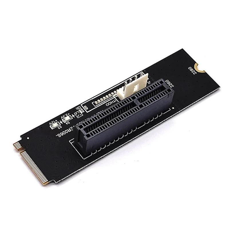 2 Stuks Ngff M2 Naar Pci-e 4x X1 Slot Riser Kaart M2 Nvme Naar Pcie X4 Adapter Met Led Spanning Indicator Voor Btc Mijnwerker Mijnbouw