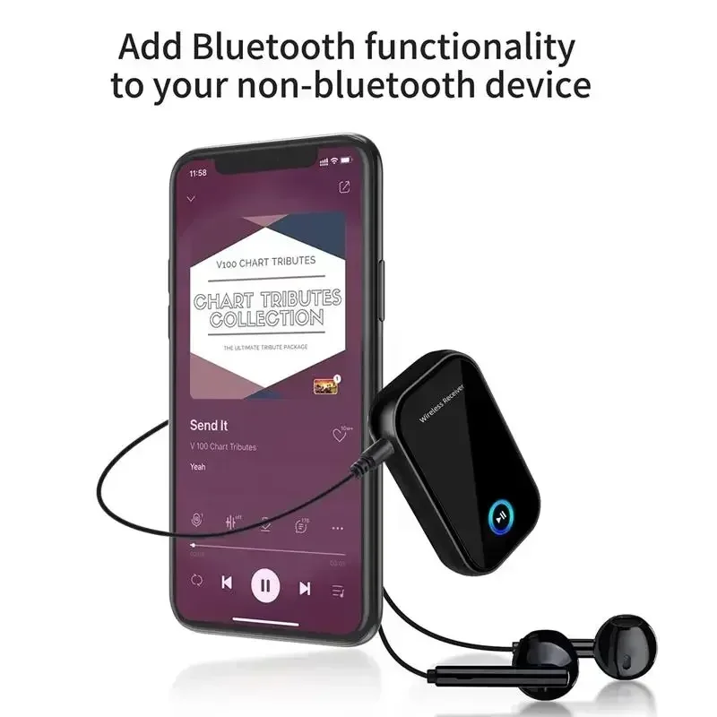 Bluetooth 5.0 Rádióadó hifi 3.5mm számára Segéd- Parancskihirdetés mic Muzsika Szikratávirát Hang Adapter számára autó készlet vezetékes Beszélő Erősítő