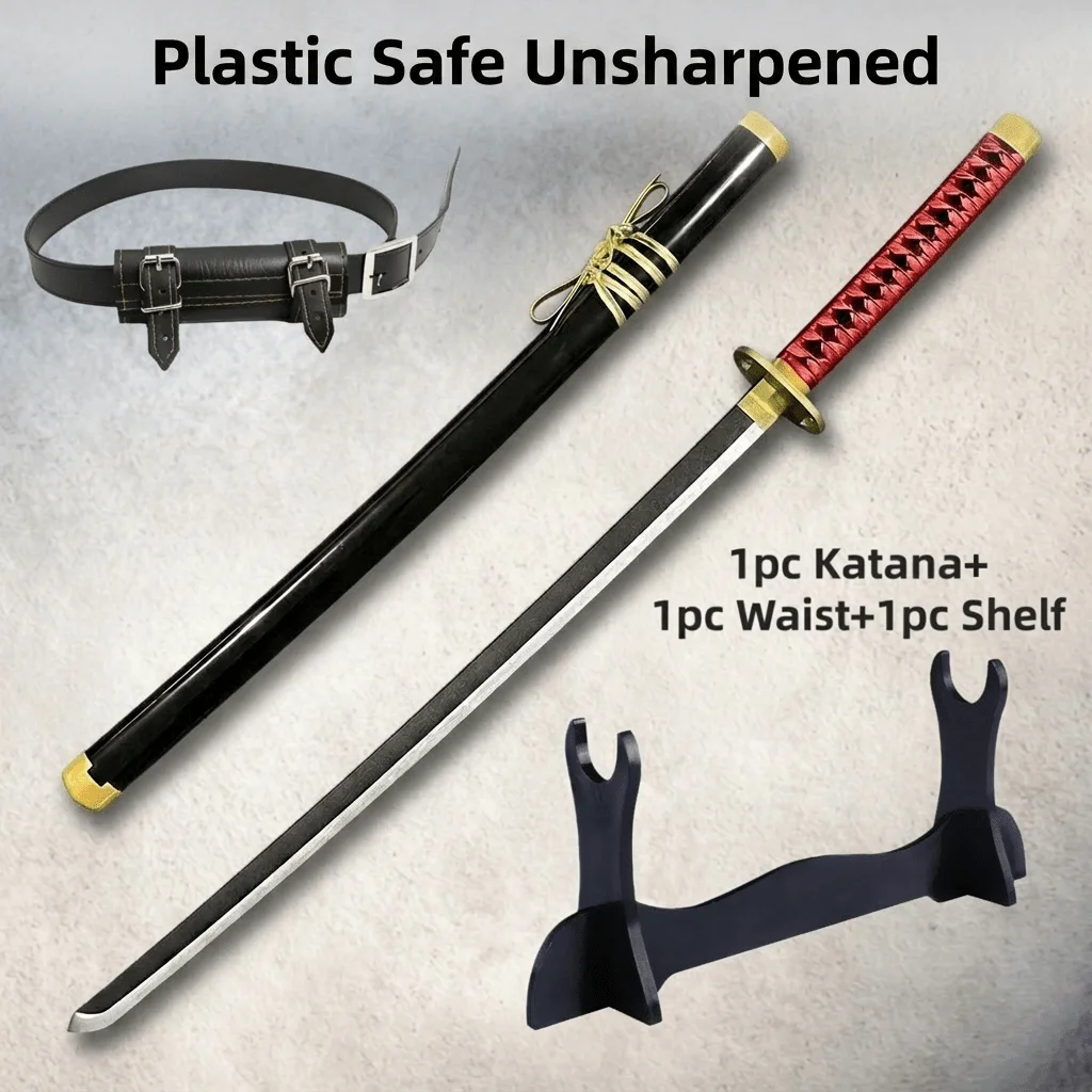 40inch Jujutsu Kaisen Yuta Okkotsu Katana With Stand Set Anime Cosplay Prop Sword Sabre Real Size 1:1 Scale Plastic Toy Gift