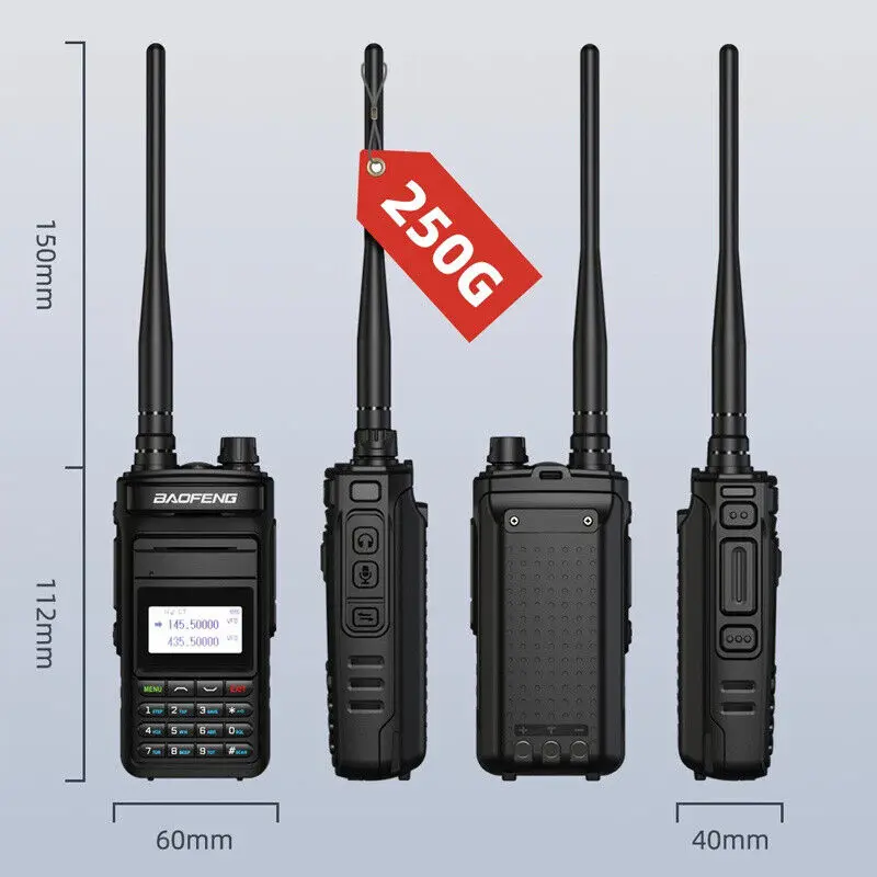 10pcs NEW BaoFeng P15UV 10W Max Power IPX4 Waterproof Type-C Long Range FM Radio Transceiver VHF/UHF Dual Band Two Way Radio