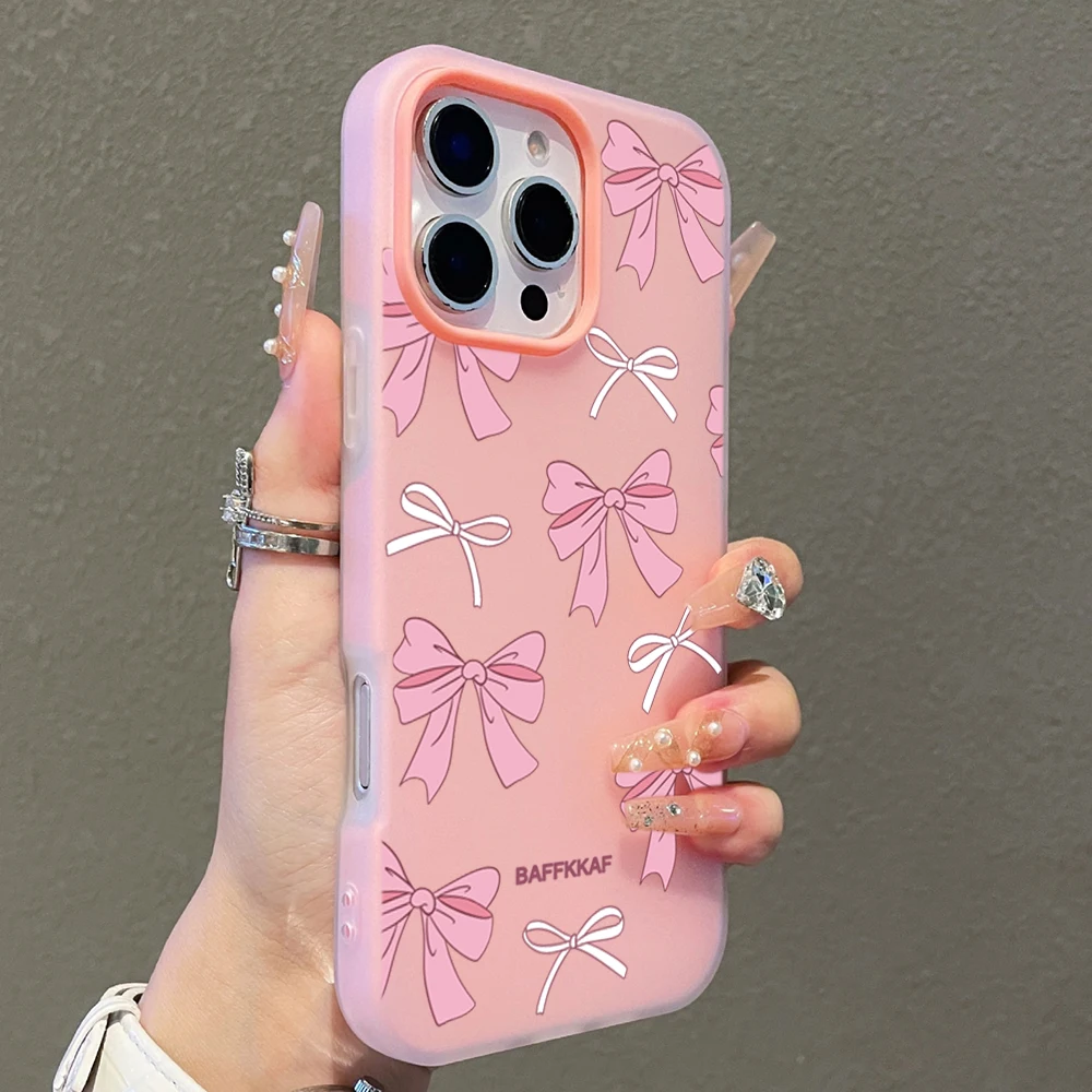 Pink Bow Phone Case for Redmi 14C 13C 4G, Xiaomi Redmi Note 14 13 12 11 10 Pro Plus 5G 12S Shockproof Cover product photo