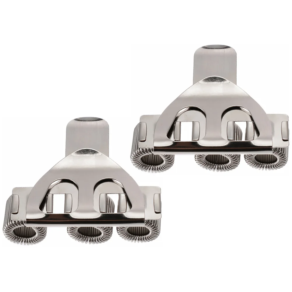 

2Pcs Triple Pen Clip Metal Spring Holder for Reliable and Rust Resistant Organization Solution Pen Holder Clip
