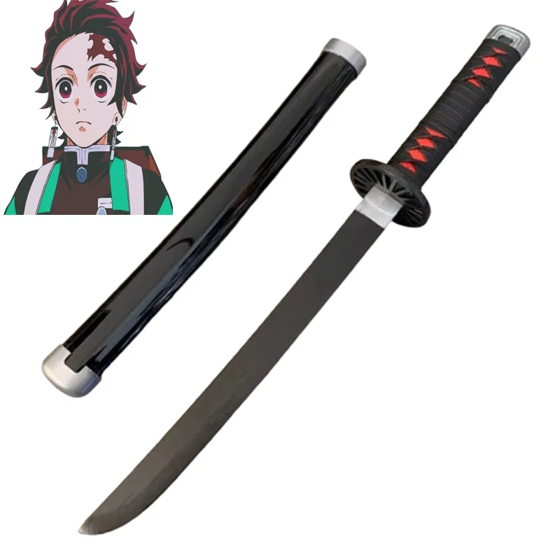 Terbaru Cosplay Iguro Obanai Anime bambu 24 inci Katana pedang bermain peran Kokushibo 60cm senjata Model