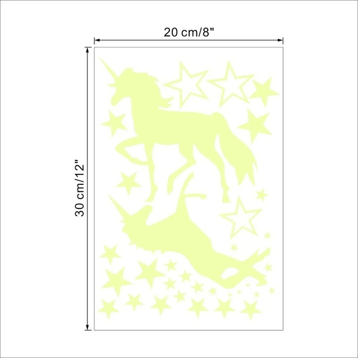 Luminous Wall Stickers Glow In The Dark Stars Unicorns Fluorescent Glow Wall Ceiling for Home Party Kids Room Decorations Decals