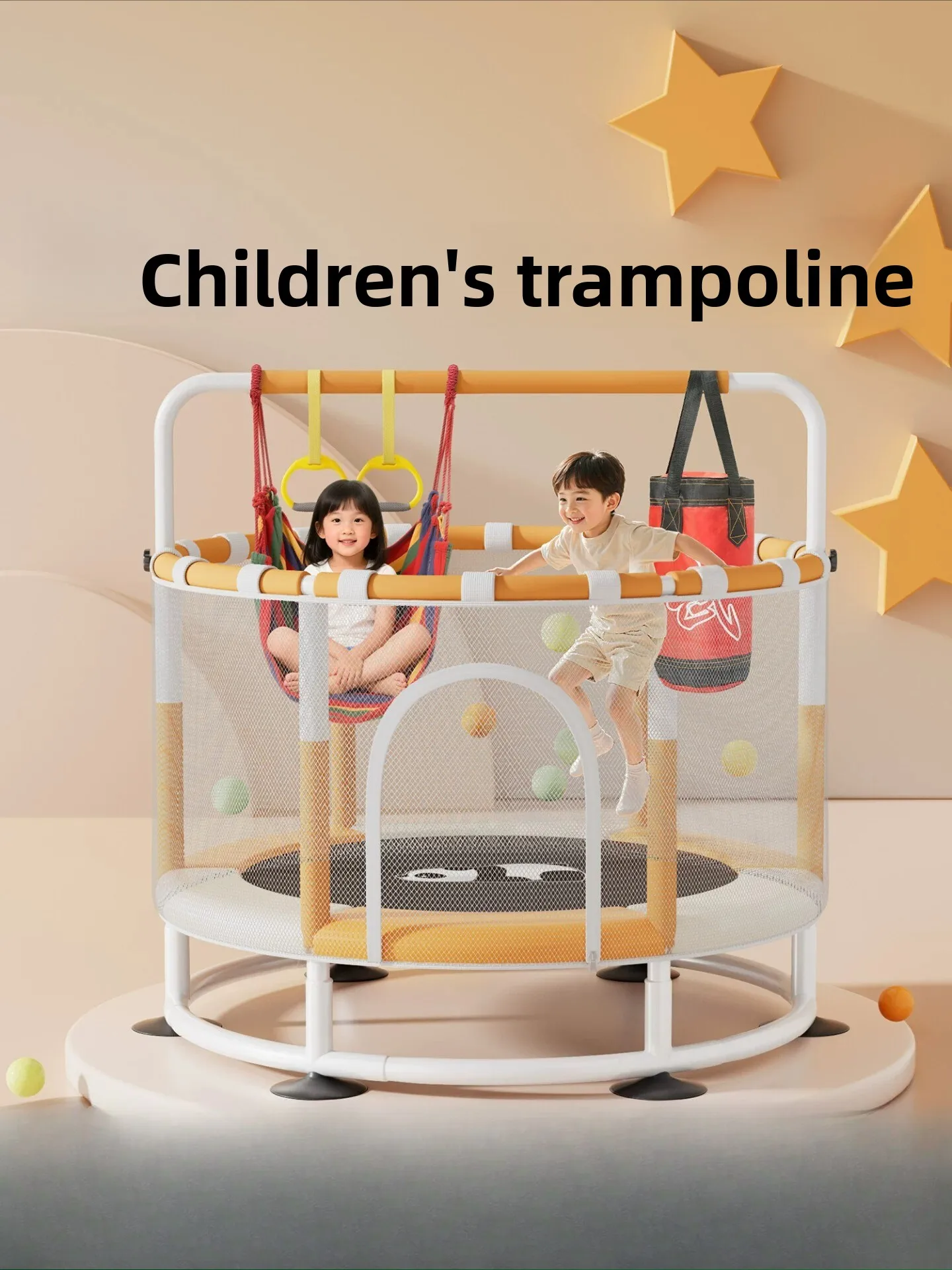 

1~1.5m Children's Trampoline Set Coaxing Baby Artifacts Home Indoor Bouncing Beds Dabbing Beds Children's Sports Birthday Gifts