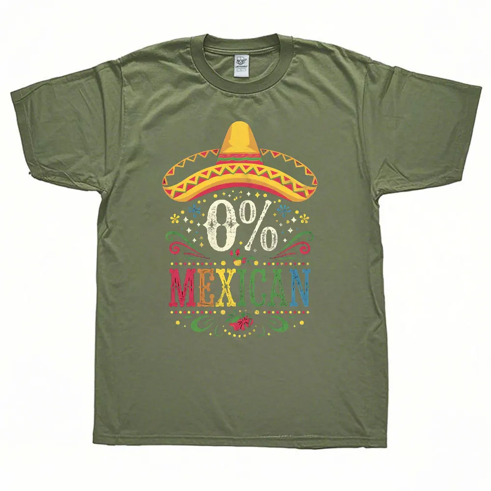 Cinco de Mayo 0% Mexican Funny graphic t shirts men women shirt summer cotton tee casual style fashion shirt short sleeve design