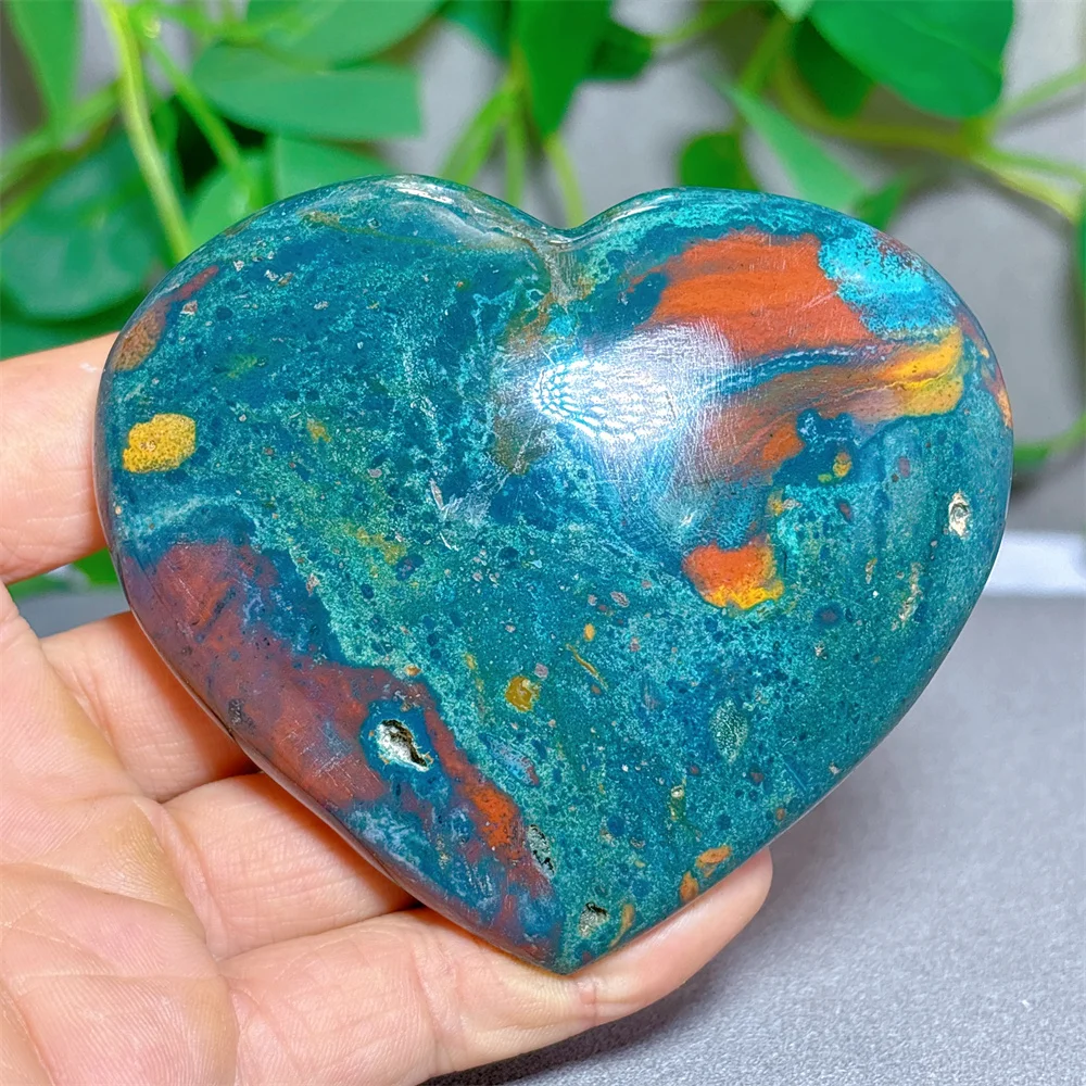 

Ocean Jasper Heart Crystal Natural Stone Quartz Stone Minerals Home Decoration Reiki Energy Healing Luck Love Gifts Room decor