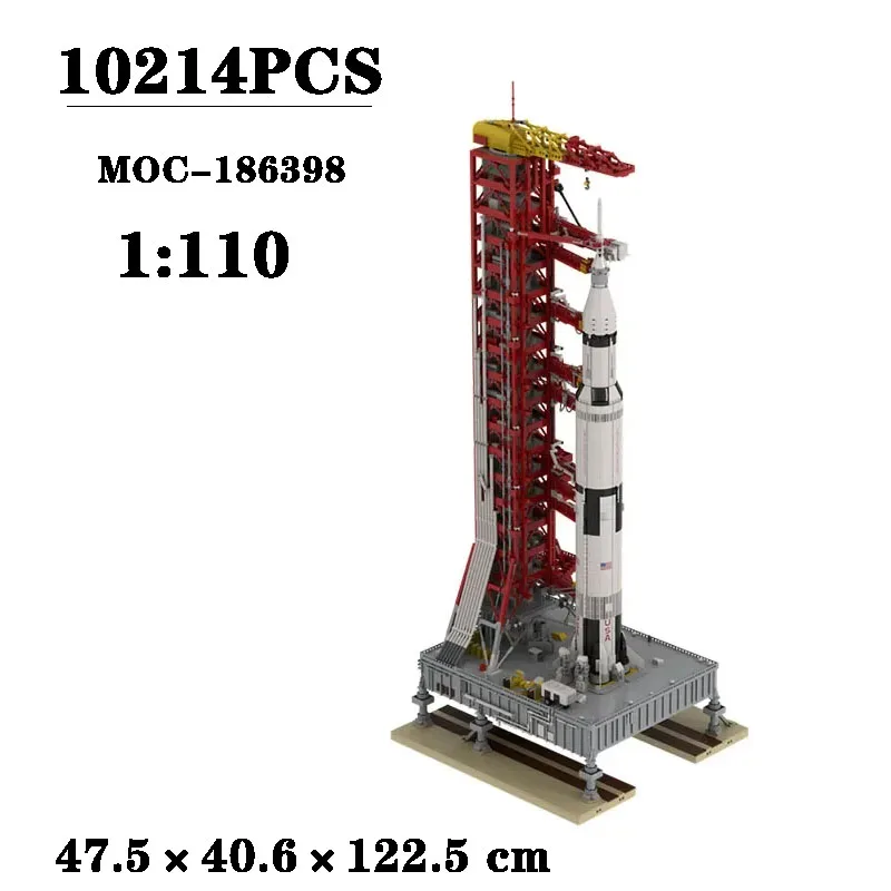 

MOC-186398 Saturn Launch Vehicle-11 Launch Umbilical Tower Splicing Assembly Building Block Model • 10221 PartsChildren's Toys