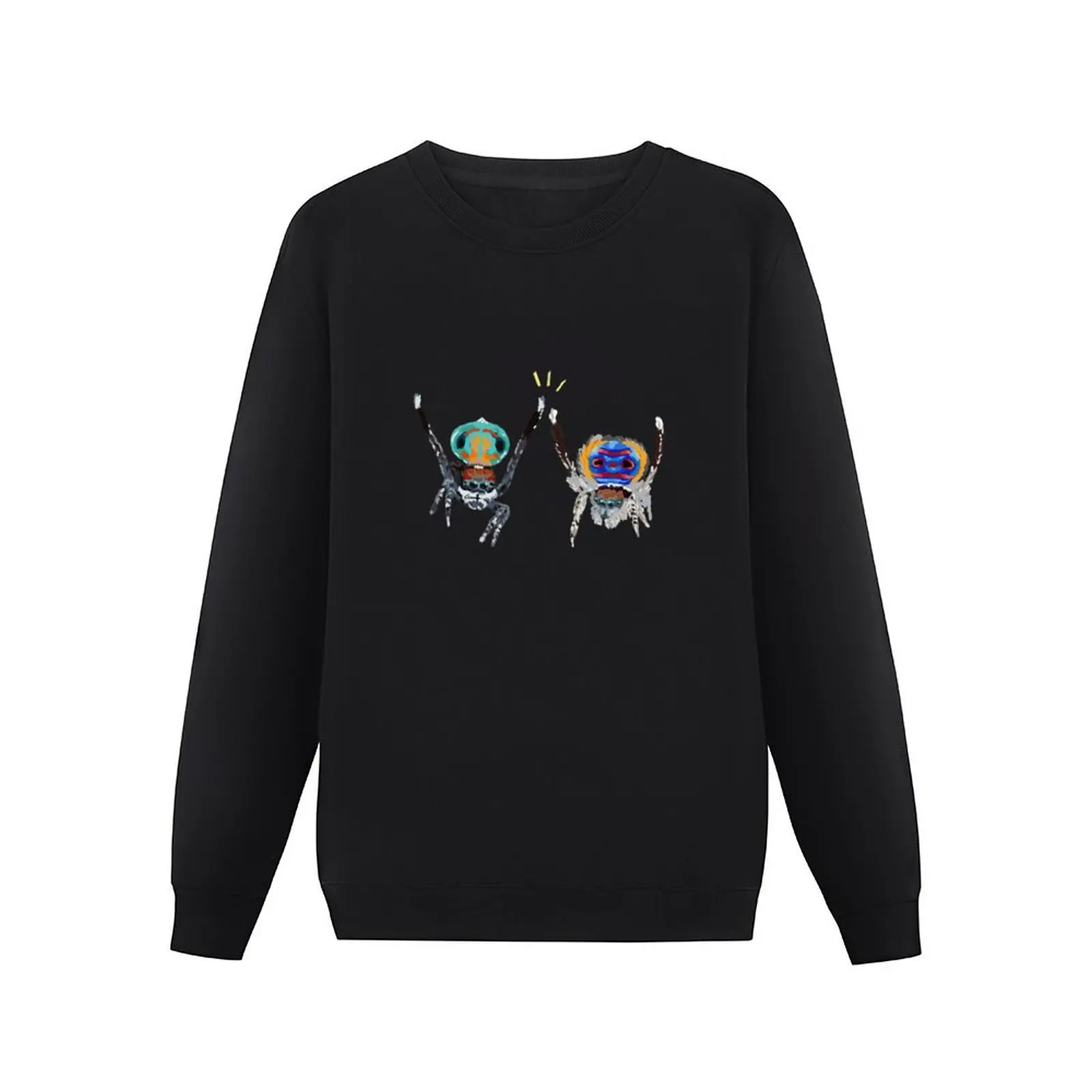 Colourful cute peacock jumping spiders Pullover Hoodie men's sweat-shirt men's winter sweater autumn winter man sweatshirt