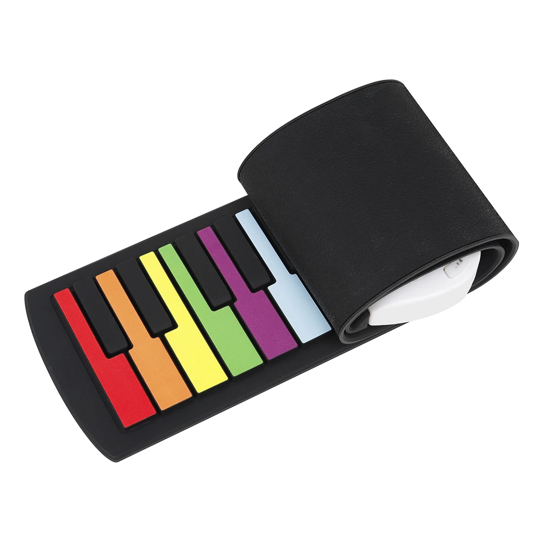 Portable 49 Keys Roll-Up Piano Folding Electronic Organ 8 Timbres Built-in Speaker Keyboard Instrument For Beginners/Children