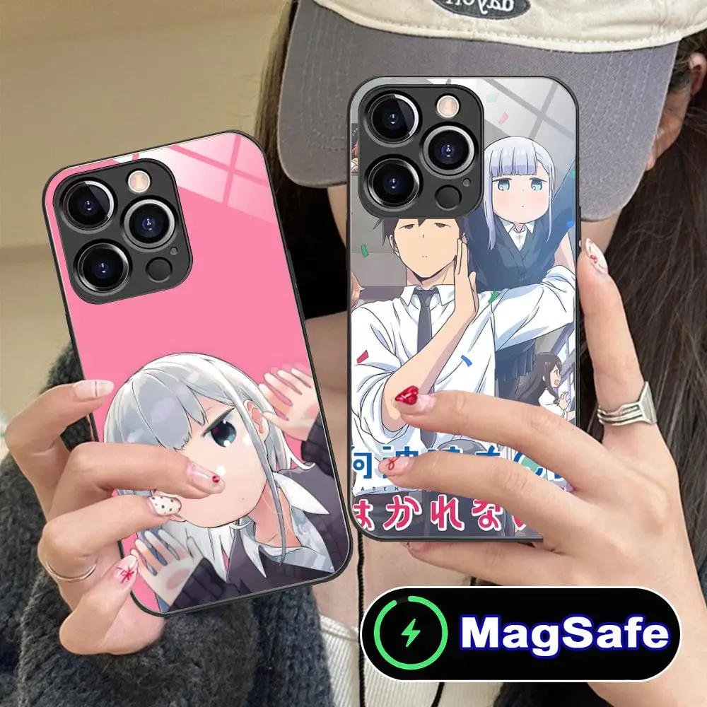 

Hakarenai Aharen Reina Phone Case for iPhone 16 15 14 13 12 11 Pro Max Plus Mini MagSafe Glass Colour Protective Cover Pretty