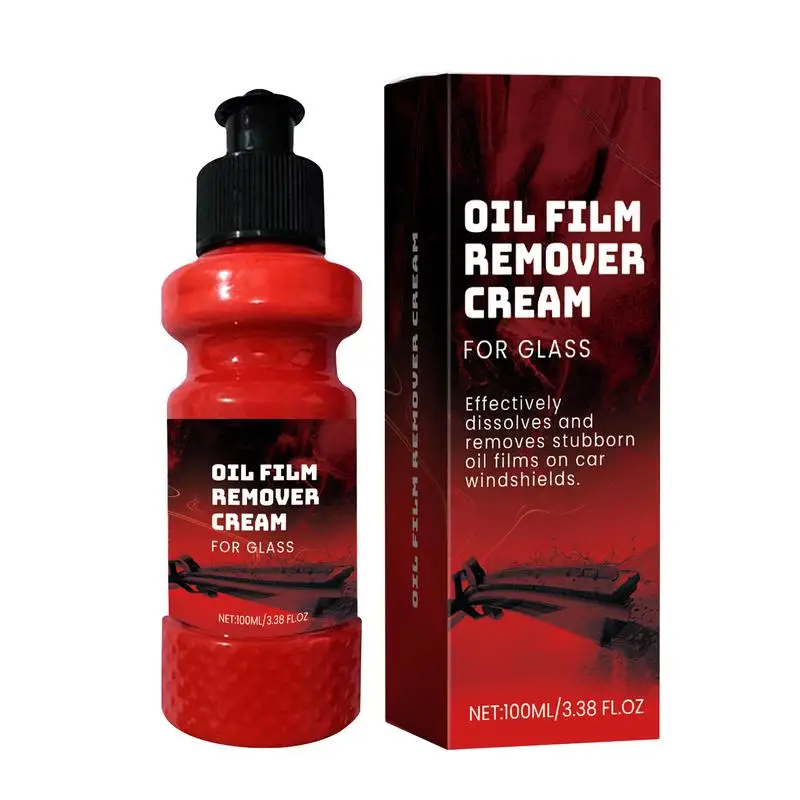 Detergente per pellicole per olio per vetri auto 100ml pellicola per olio per vetri auto detergente per la rimozione delle macchie detergente per vetri auto per rimuovere le macchie di acqua sporca