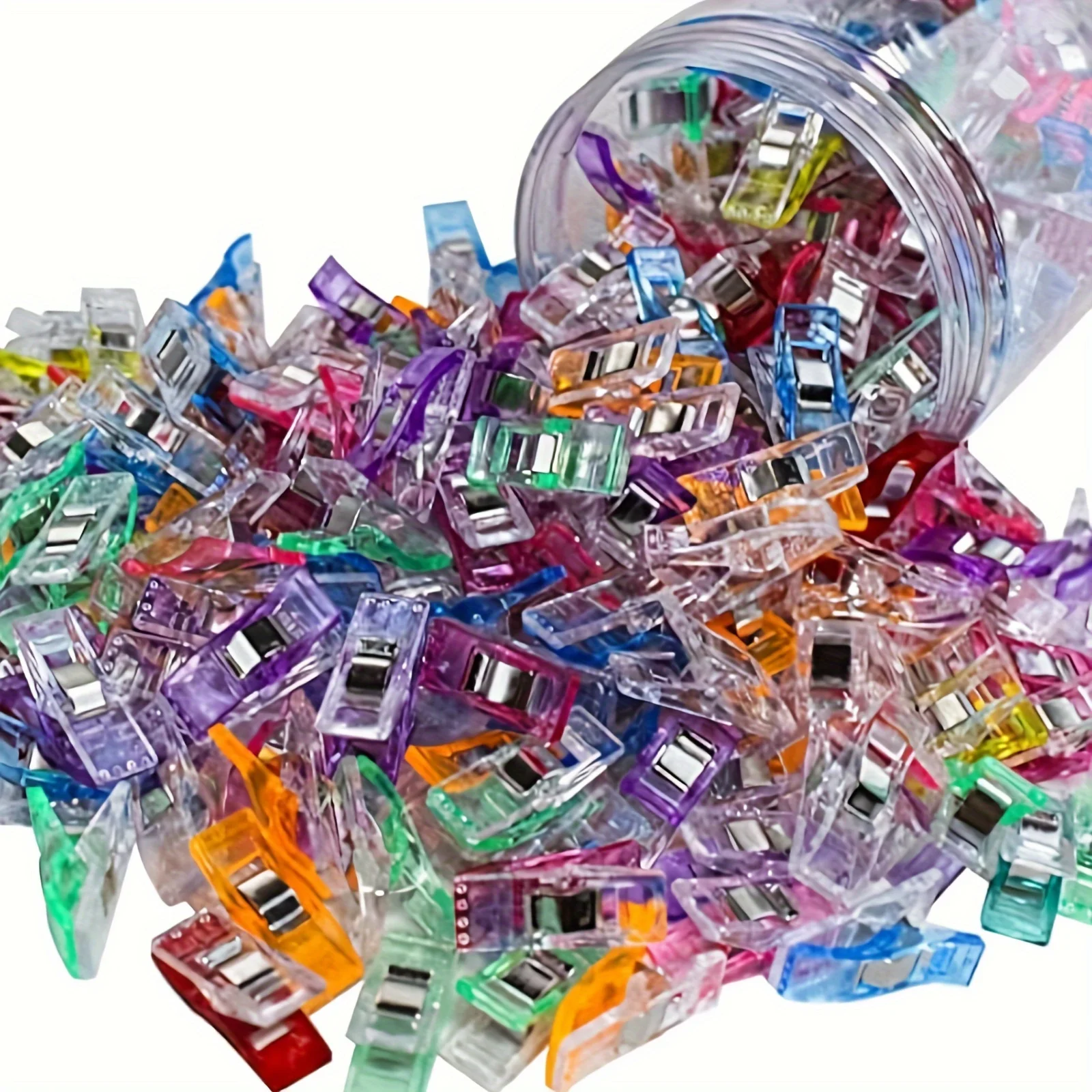 50pcs Vibrant Plastic Sewing Clips-Colorful Quilt Binding Clamps, Ideal Gift for Crafters & Tailors, Sewing Supplies Accessories