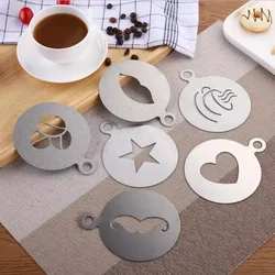 Stainless Steel Coffee Pattern Mold Thick Coffee Foam Spraying Tool Mold Coffee Decoration Coffee Accessories Decoration Tool