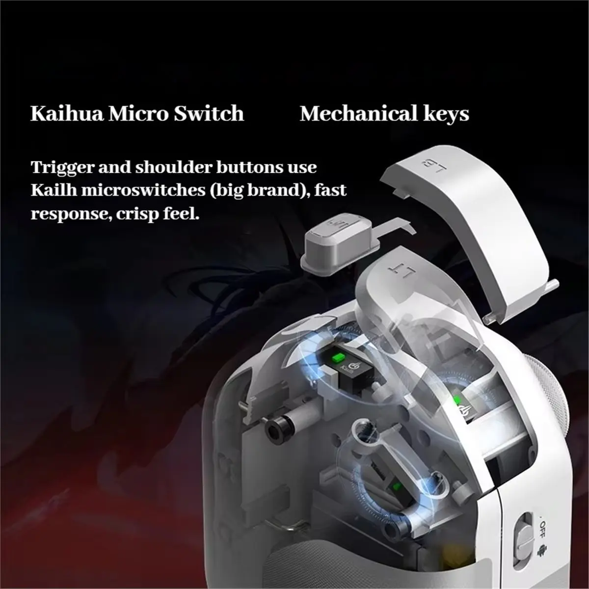 PHONE&GEAR MEMO MB07 Mobile Game Joystick Controller Built-in 400mAh Battery BT5.3 Gamepad for IOS Android System with RGB Ligh