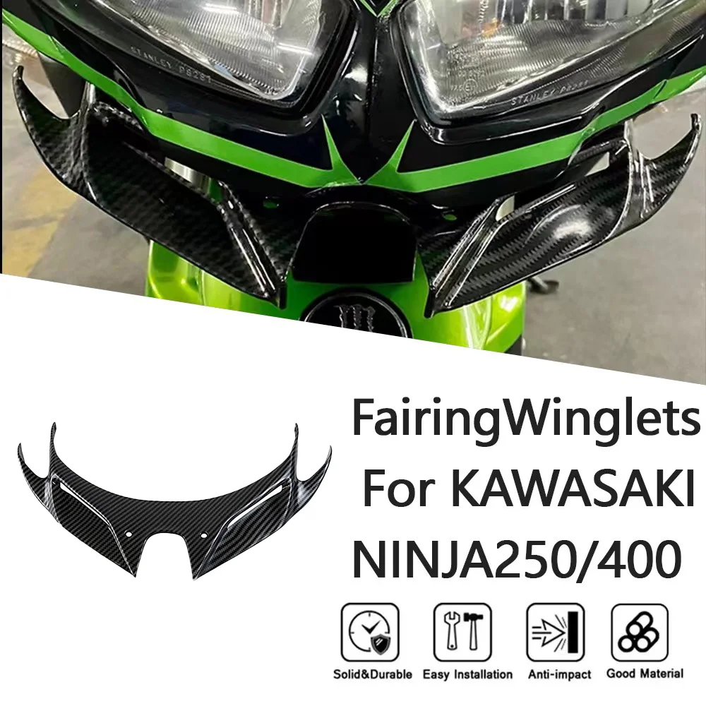 

Suitable for Kawasaki NINJA250/400 improved fixed wing shark fin intake wing lower lip air breaker