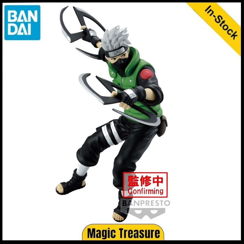 

In Stock Original Bandai Anime Naruto NARUTOP99 Hatake Kakashi Shippuden Action Doll Model 13 Cm Collection Ornaments