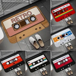 Cassette Tape Welcome Home Decor Long Corridor Carpet Entrance Doormat Absorbent Floor Mat Balcony Bedroom Mats Living Room Rug