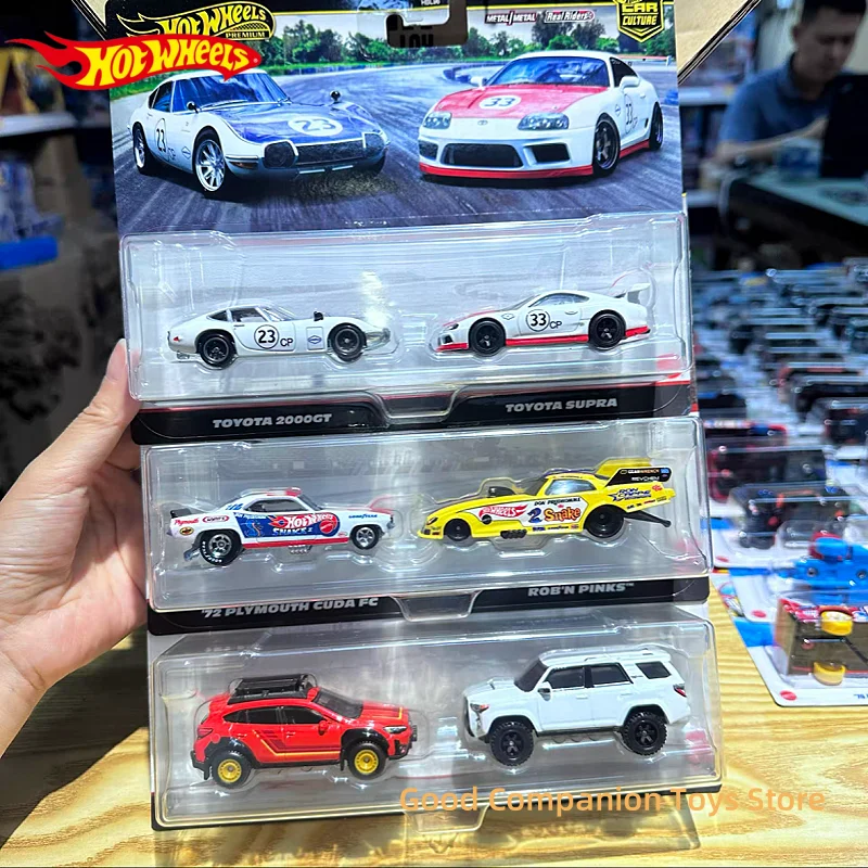 

Original Hot Wheels Car Culture Series Car Model 1/64 HBL96 Subaru Suba Plymouth Dual Car Set Alloy Cars Model Boy Toys Gifts