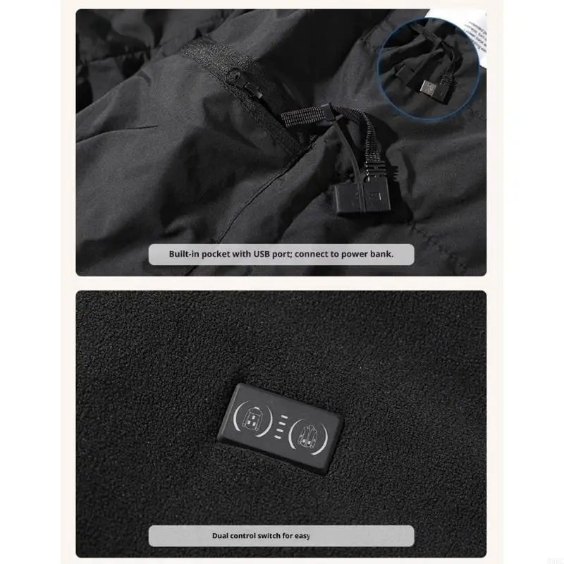 

39BC Women’s Men's Heated Fleece with Battery,Fleece Heating Not Included) Winter Warm Coat Outewear