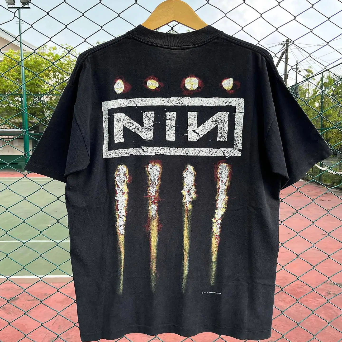 Heavyweight Cotton Rock Band T-Shirt Washed Vintage Style Printed Casual Unisex Short Sleeve round Neck Tee for Youth