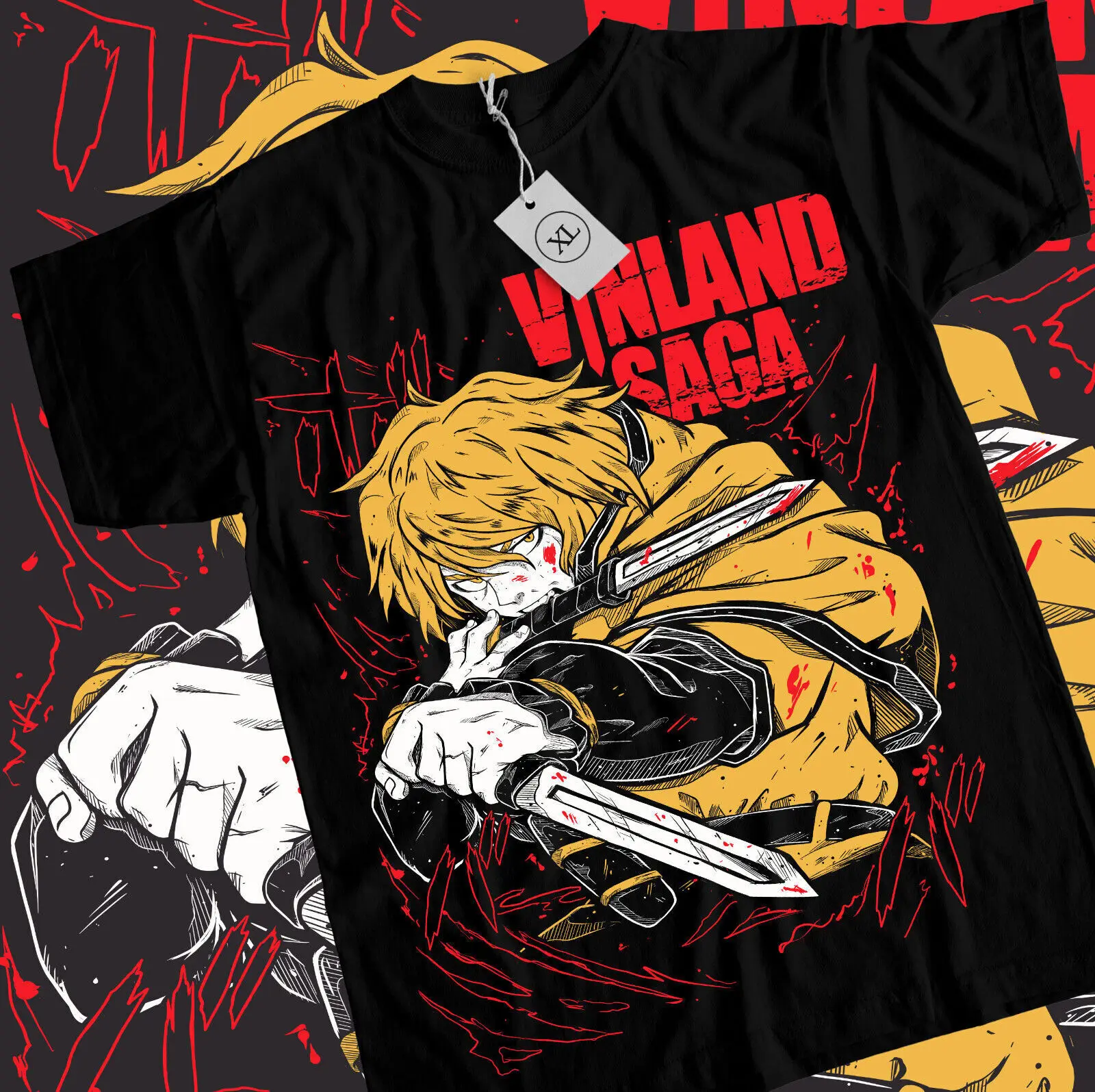 

Vinland Saga Shirt,Thorfinn Shirt, Vinland,Askeladd,Manga Black Shirt,All Size