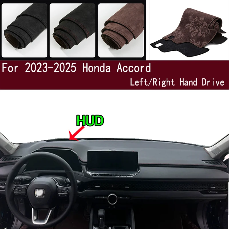 For Honda Accord XI Inspire 2023 2024 2025 Dashmat Dashboard Cover Instrument Panel Sunscreen Pad Ornaments