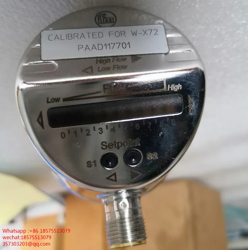 

IFM CALIBRATED FOR W-X72 PAAD117701 SI5000 Flow Rate Sensor